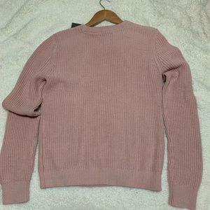Pink button front sweater